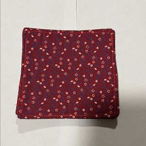 Set of (4) Red Floral Drink coasters